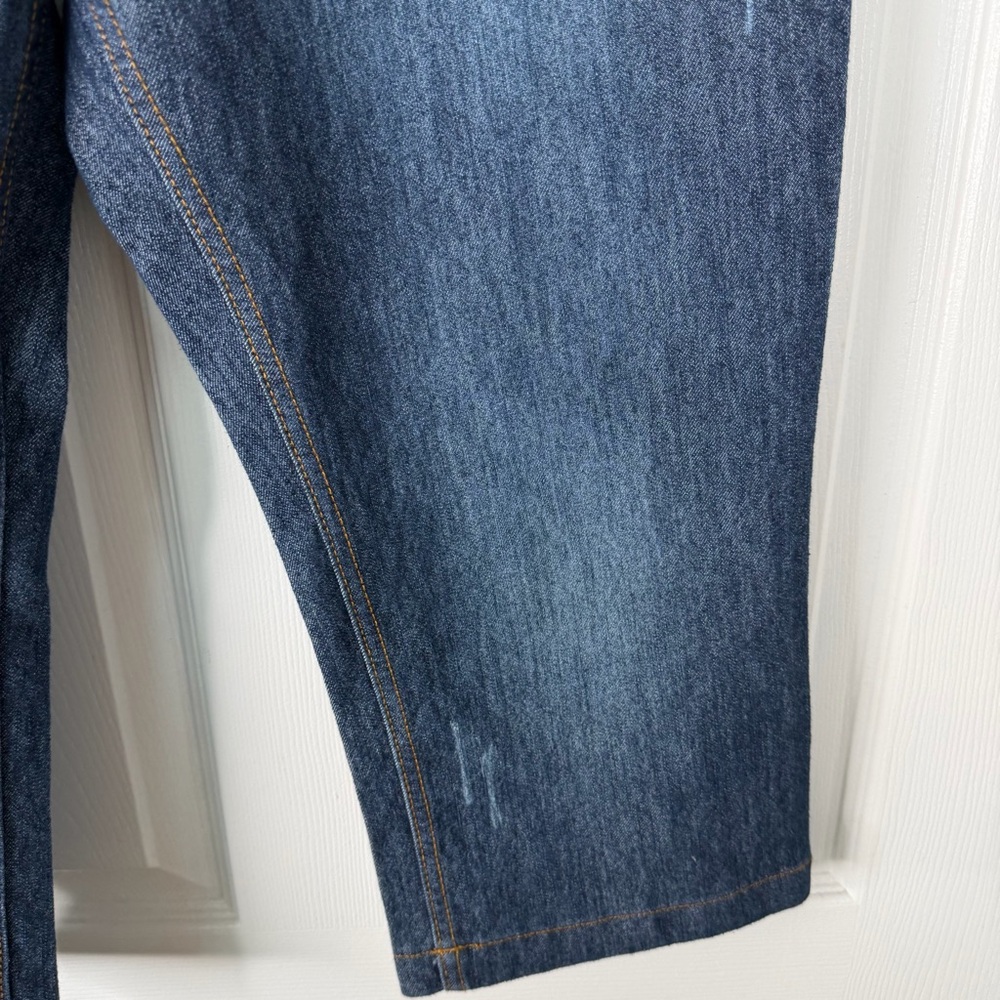 Sz 36 De’Extase Y2K Dark Wash Low Rise Capris NWOT $170 MSRP - Picture 7 of 15